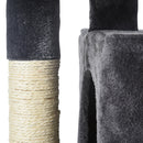 PawHut Cat Rest & Play Activity Tree w/ 2 House Perch Scratching Post Black