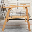 HOMCOM 2 Seater Sofa with Rubber Wood Frame Linen Fabric Love Seat Small Couch