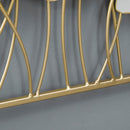 HOMCOM 3D Metal Wall Art Leaves for Home Decor, Hanging Wall Sculpture, Gold