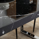 HOMCOM 160 cm Rectangular Dining Table Kitchen Table for 6-8 People Black