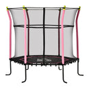 HOMCOM 5.2FT Kids Trampoline w/enclosure Indoor Outdoor for 3-10 Years - Pink