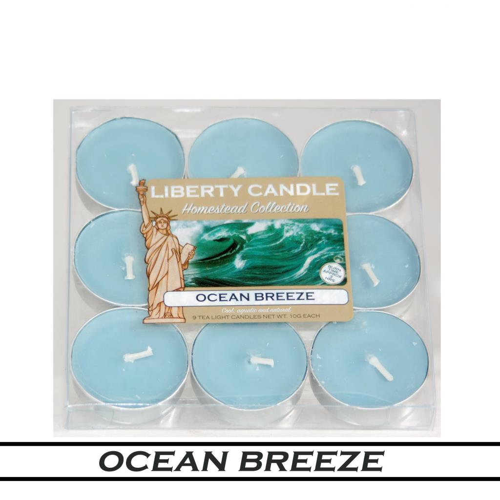 Liberty Candle Homestead Collection Tealights x 9 Ocean Breeze