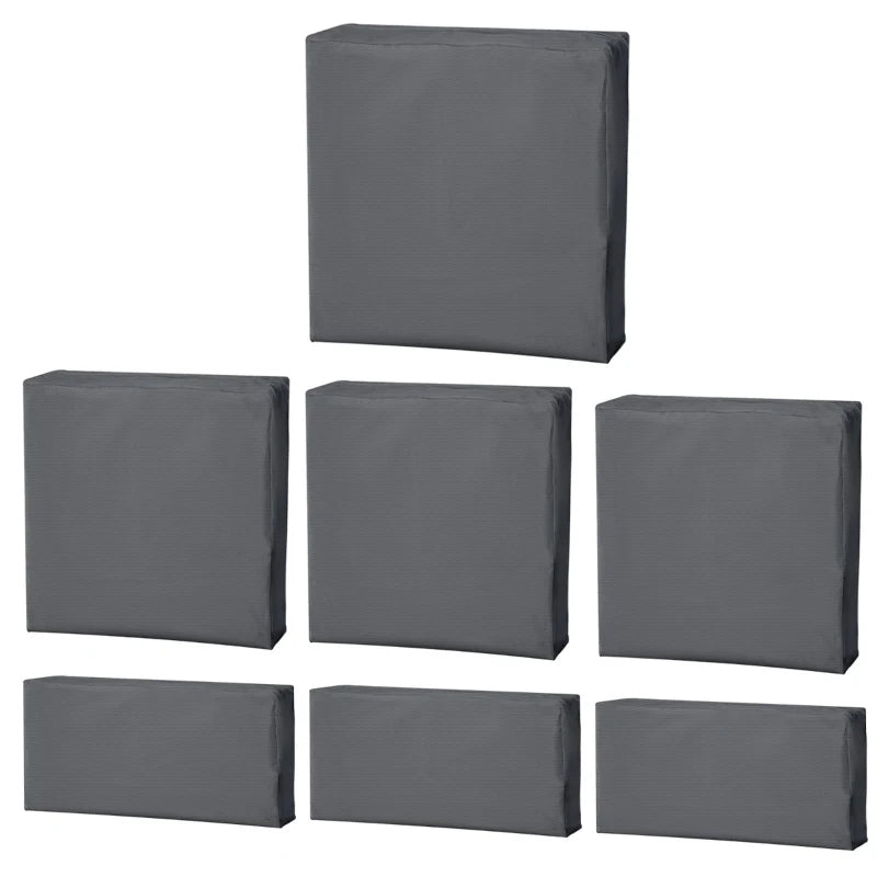 Outsunny Seat Cushion Cover Replacement Set Grey