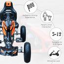 Kids Pedal Go Kart - Black & Orange