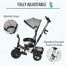 HOMCOM Baby Tricycle Stroller - Grey