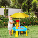 HOMCOM 2 in 1 Sand & Water Table - 18+ Months - Kids Outdoor Beach Garden