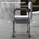HOMCOM 3-in-1 Shower Chair Adjustable Bedside Commode Raised Toilet Seat White