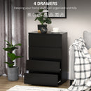 HOMCOM Bedroom Chest of Drawers, 4 Drawers Dresser, Drawer Unit