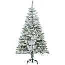 HOMCOM Christmas Tree Snow Flocked 5'