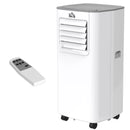 HOMCOM 4-In-1 Compact Mobile Air Conditioner Unit with LED Screen- White