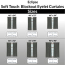 Lewis's Eclipse Blackout Eyelet Curtains - Grey