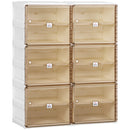 HOMCOM 20-Pair Portable Shoe Cabinet, Folding Shoe Storage Organizer for Hallway