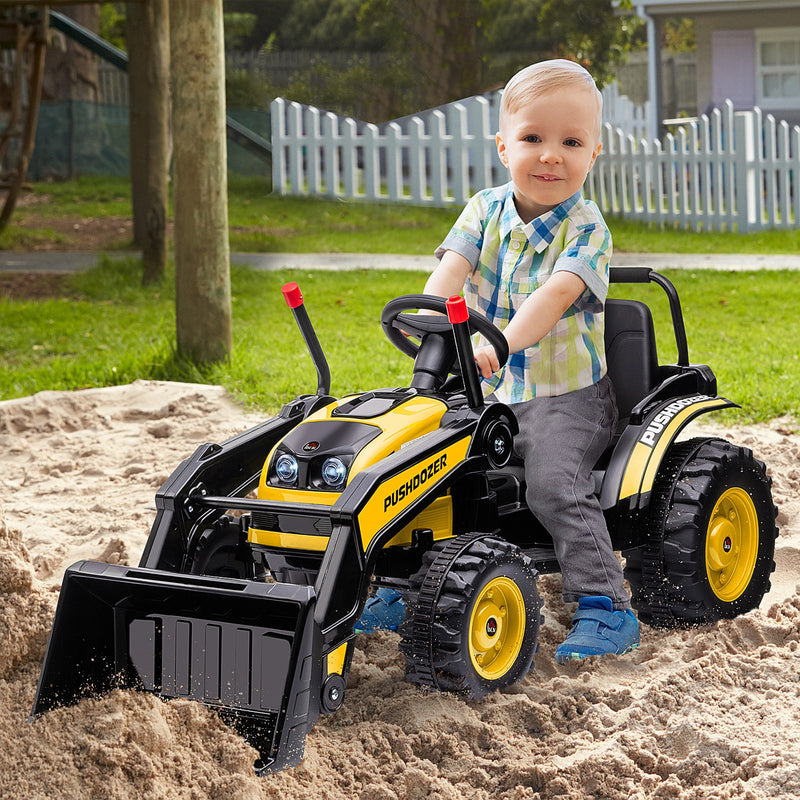 Kids Electric Ride On Excavator Digger 6v - Yellow