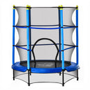 HOMCOM 5.2FT Kids Trampoline with Safety Enclosure, Indoor Outdoor - Blue