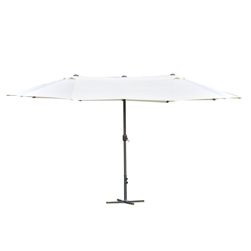 Oasis 4.6 m Double Sided Umbrella Parasol - White