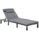 Outsunny Garden Rattan Furniture Recliner Lounger Sun Reclining Daybed Patio