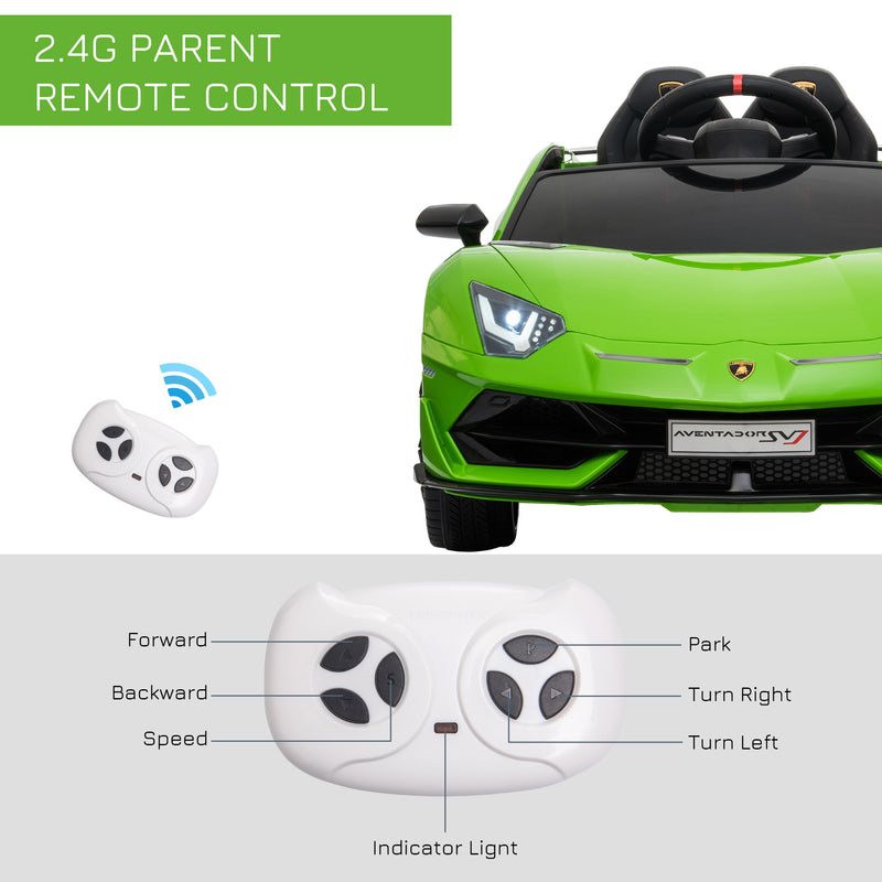 Kids Electric Ride on Lamborghini Aventador 12v - Green