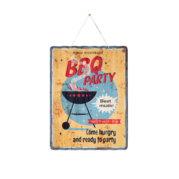 La Hacienda Wall Art Corrugated Bbq Party Metal Sign