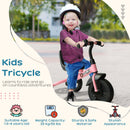HOMCOM Baby Kids Children Toddler Tricycle Ride On 3 Wheels Bike (Pink)