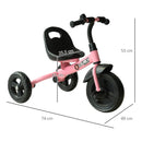 HOMCOM Baby Kids Children Toddler Tricycle Ride On 3 Wheels Bike (Pink)