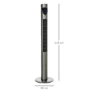 HOMCOM 46" Tower Fan Cooling with Ionizer, Air Filter, Oscillating, 3 Speed, 12h Timer, Remote Controller, for Any room, Grey