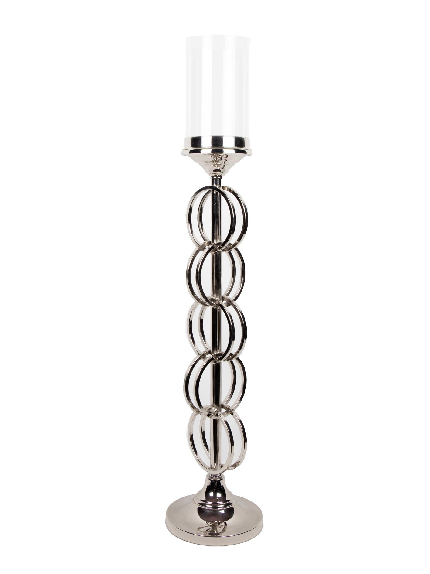 Mint Collection Gold Plated Candle Holders with Glass Gold 14x14x8