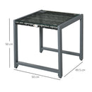 Outsunny Garden Rattan Coffee Table - Grey