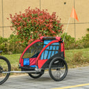 HOMCOM Bicycle Trailer with 2 Wheels - Red
