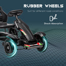 HOMCOM Children Pedal Go Kart w/ Adjustable Seat, Inflatable Tyres - Black