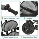 HOMCOM Baby Tricycle Stroller - Grey