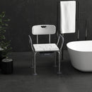 HOMCOM 3-in-1 Shower Chair Adjustable Bedside Commode Raised Toilet Seat White