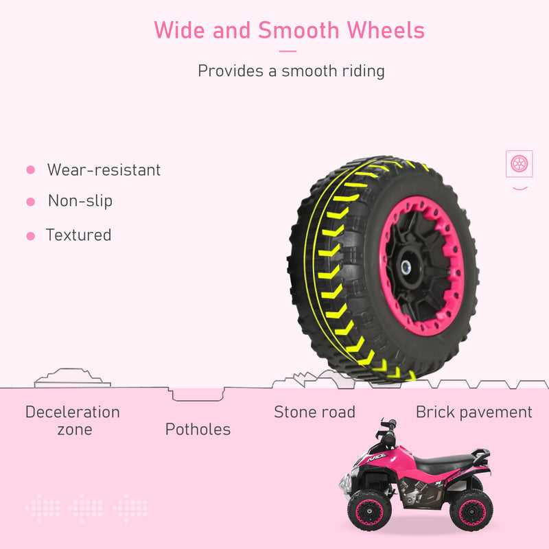 Kids Manual Ride On Quad Bike - Pink