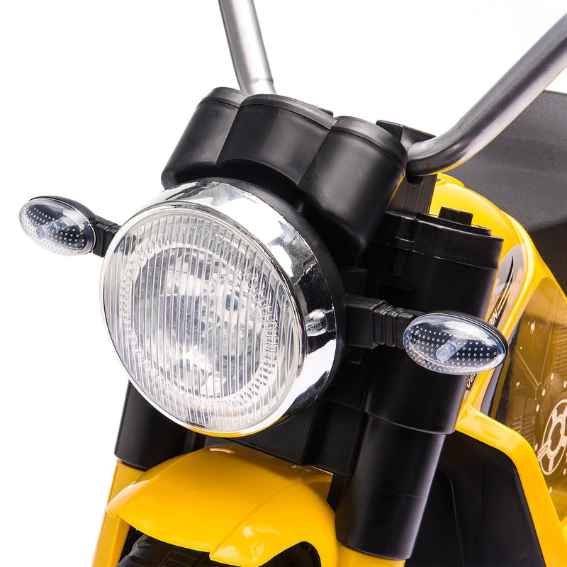 HOMCOM Kids Electric Ride On Motorcycle Bike - Yellow