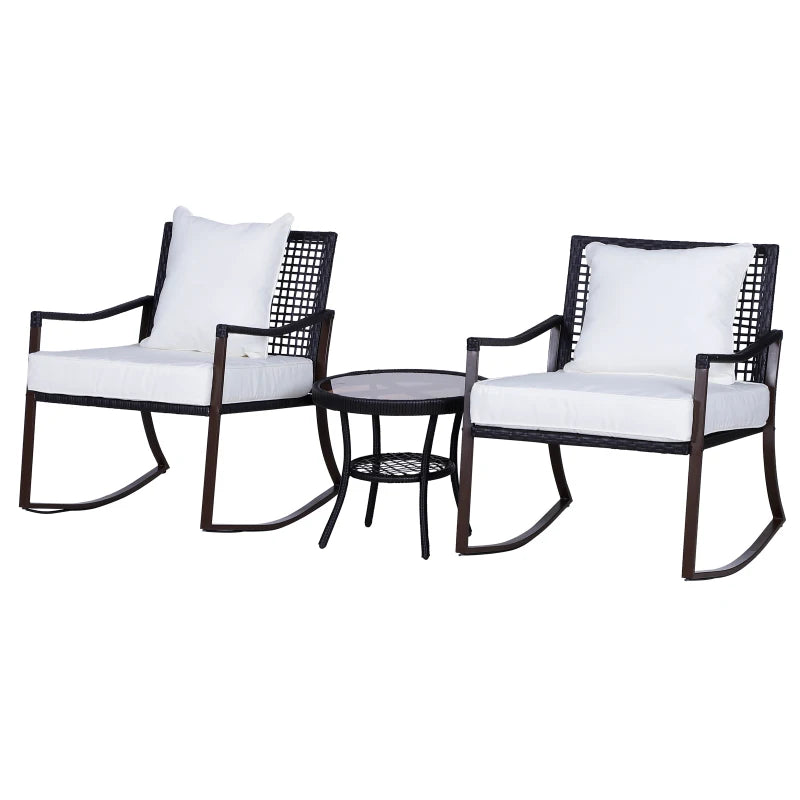 Outdoor patio set with rocking chairs deals