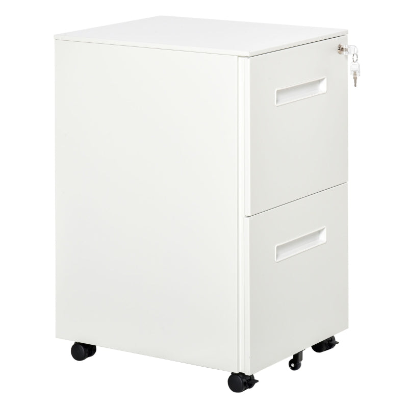 Vinsetto Filing Cabinet with 2 Drawers 39x48x67cm White