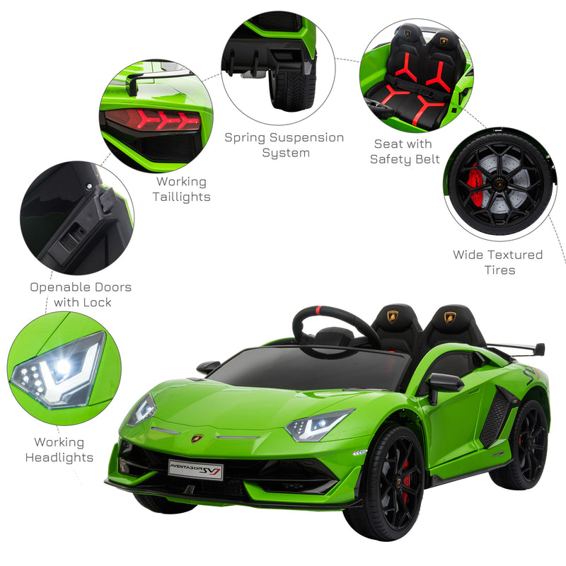 Kids Electric Ride on Lamborghini Aventador 12v - Green
