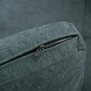 HOMCOM 2 Seater Sofa Bed Convertible Bed Settee With Cushions, Pockets, Grey