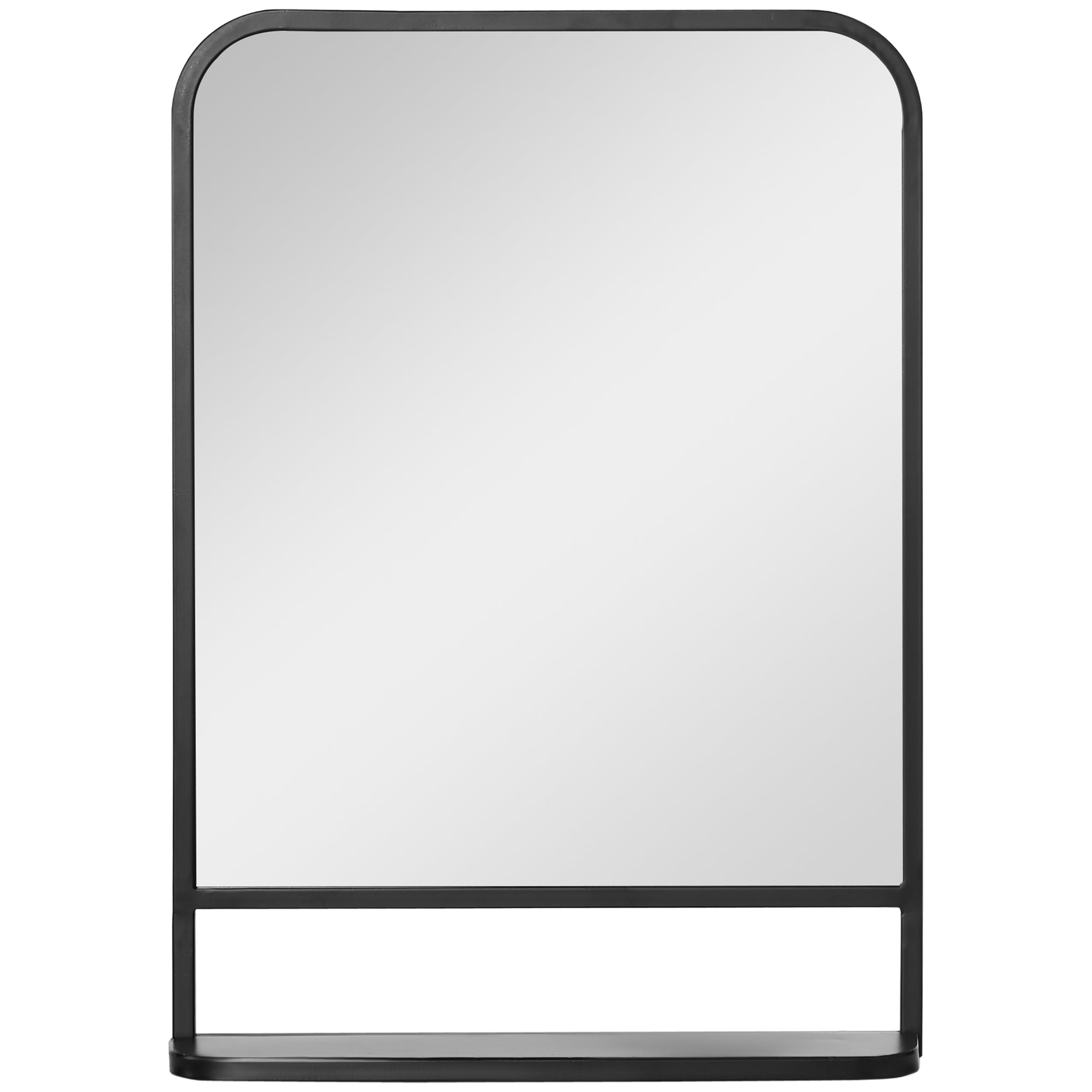 Rectangle Wall Mirror with Shelf 70 x 50 cm, for Living Room, B