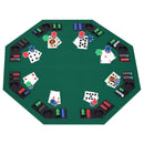 HOMCOM 1.2m/48" Foldable Poker Table Top - 8 Players - Blackjack - Chip - Trays