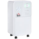 HOMCOM 12L/Day 2000ML Portable Quiet Dehumidifier for Home Laundry Room Bedroom Basement, Electric Moisture Air De-Humidifier with 4 Modes