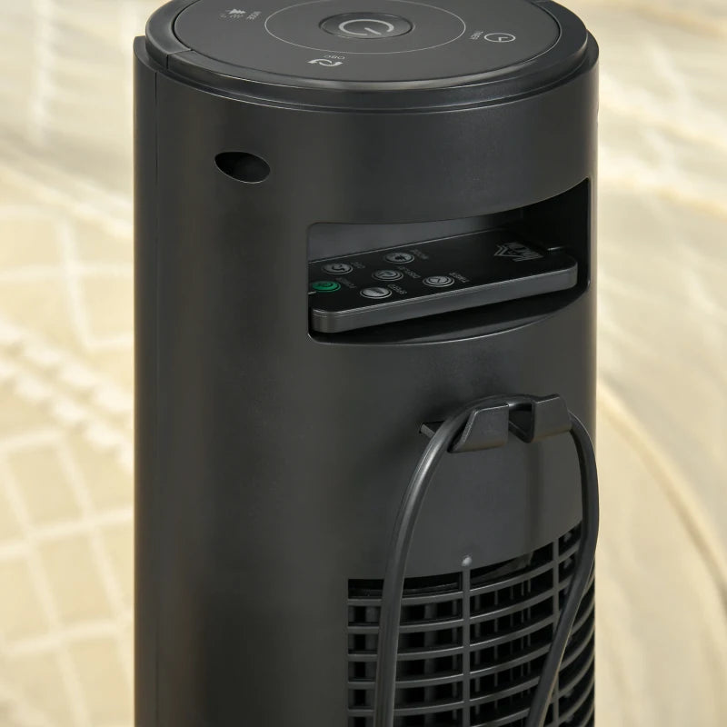 HOMCOM Oscillating Tower Fan with 3 Speeds 96cm - Black