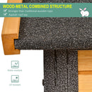 Pawhut Large Rabbit Hutch in Light Yellow and Black