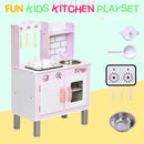 Kids Kitchen Playset with Stand, Pots, Pans & Utensils
