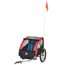 HOMCOM Bicycle Trailer with 2 Wheels - Red
