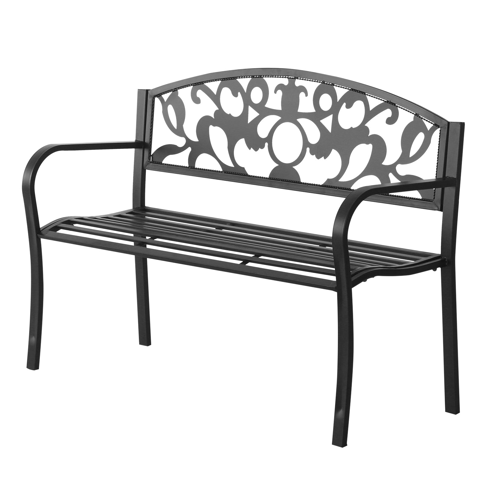 Outsunny Outdoor Patio 2 Seater Garden Bench Park Yard Furniture Porch