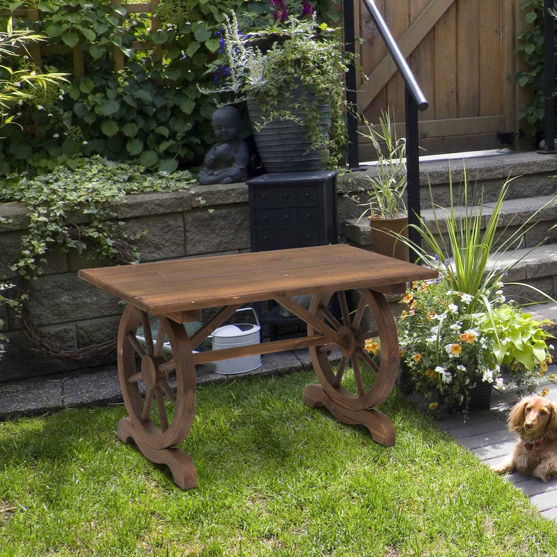 Outsunny Patio Table - Brown