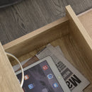 HOMCOM Bedside Table with 2 Drawers 54x48x39cm - Oak