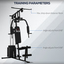 HOMCOM Multifunction Home Gym Machine with 45kg Weights for Full Body Workout