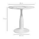 HOMCOM Round Dining Table with Steel Base for Living Room, Dining Room