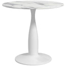 HOMCOM Round Dining Table with Steel Base for Living Room, Dining Room